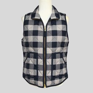 J.CREW Women's Buffalo Check Plaid Vest Size S